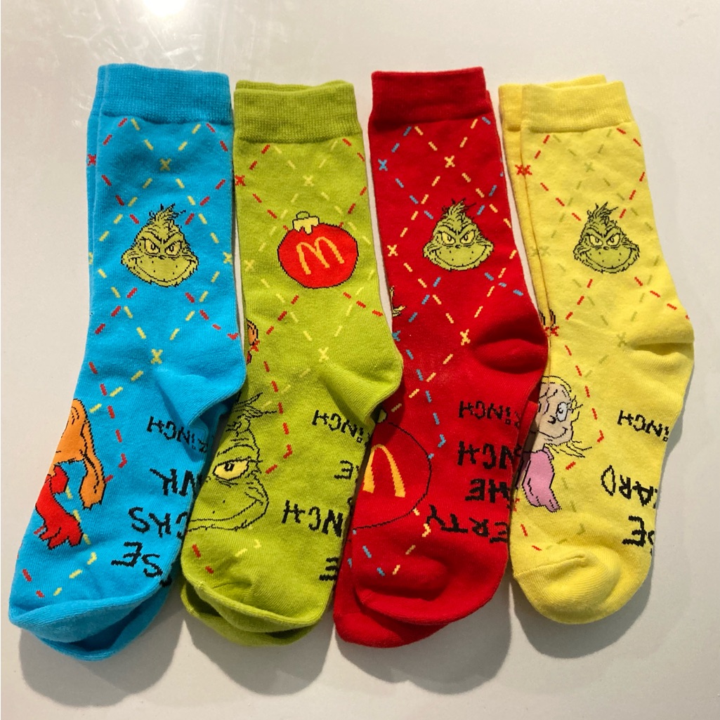 Mcdonald’s Grinch Socks - Set Of Four